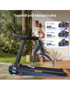 Caminadora Plegable LONTEK SF10 3.0HP Inclinación 15% 136kg 2