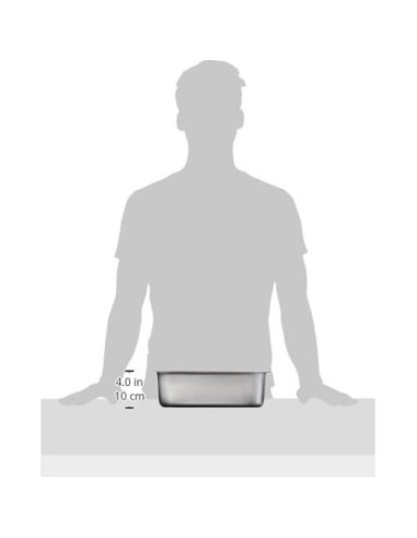 Sartén de 1/2 Tamaño Winco 4 Pulgadas Acero Inoxidable