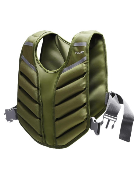 Chaleco con Peso Polyfit Sierra 4.54kg Verde para Entrenamiento