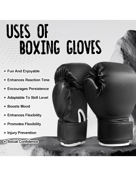 Guantes de Boxeo VercanMonth 6 oz para Niños 2 Pares Entrenamiento