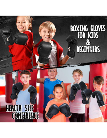 Guantes de Boxeo VercanMonth 6 oz para Niños 2 Pares Entrenamiento