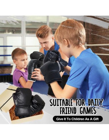 Guantes de Boxeo VercanMonth 6 oz para Niños 2 Pares Entrenamiento