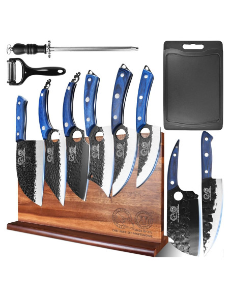 Conjunto de Cuchillos de Cocina XYJ 12 Pcs con Bloque Magnético