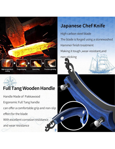 Conjunto de Cuchillos de Cocina XYJ 12 Pcs con Bloque Magnético