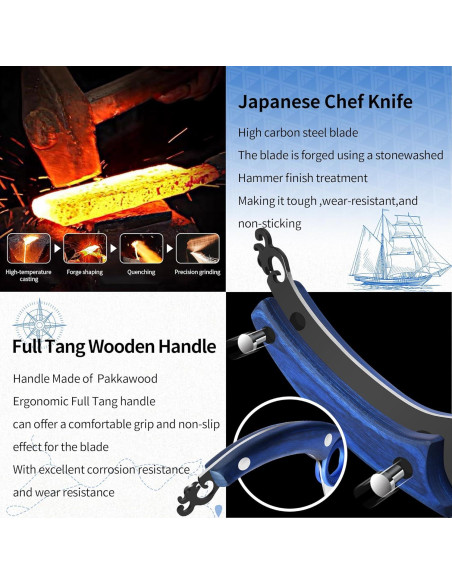 Conjunto de Cuchillos de Cocina XYJ 12 Pcs con Bloque Magnético