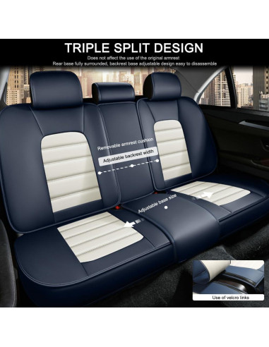 5 Fundas de Asiento Cscevt para Jaguar S-Type 2000-2008 Lujo