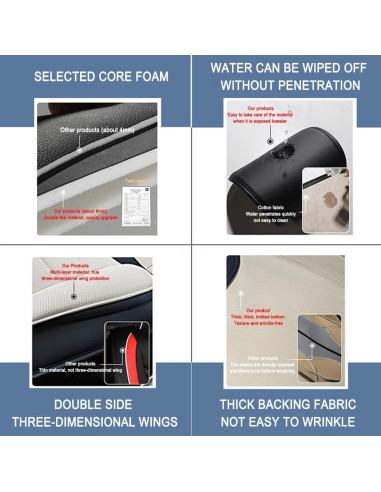 5 Fundas de Asiento Cscevt para Jaguar S-Type 2000-2008 Lujo