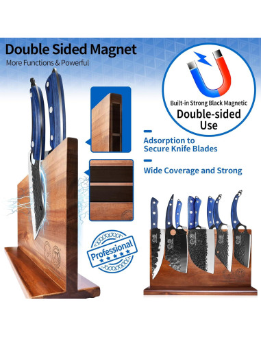 Conjunto de Cuchillos de Cocina XYJ 12 Pcs con Bloque Magnético