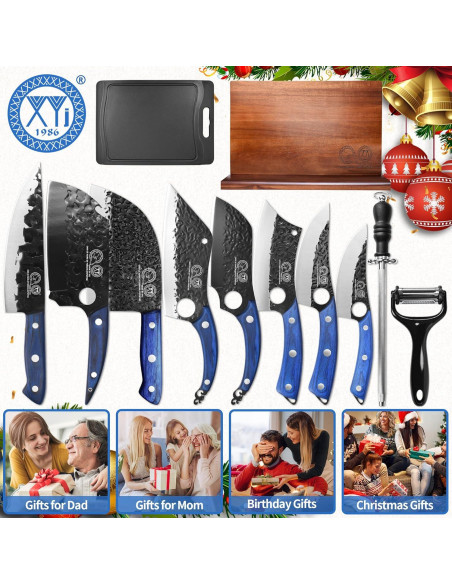 Conjunto de Cuchillos de Cocina XYJ 12 Pcs con Bloque Magnético