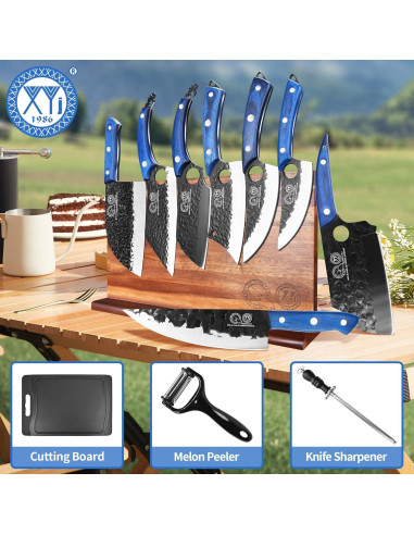 Conjunto de Cuchillos de Cocina XYJ 12 Pcs con Bloque Magnético