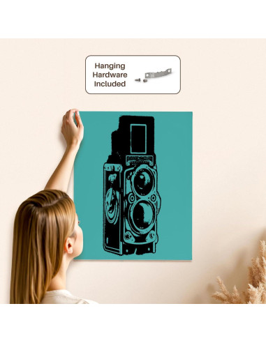 Lienzo 3dRose Cámara Vintage TLR 50.8x40.6 cm Premium