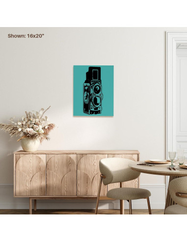 Lienzo 3dRose Cámara Vintage TLR 50.8x40.6 cm Premium