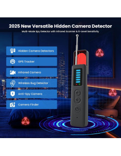 Detector de Cámaras Ocultas CUAUUO T18 - 5 Niveles Sensibilidad 2