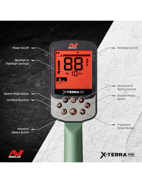 Detector de Metales Minelab X-Terra Pro IP68 1.22 kg