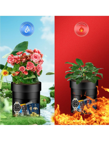 Maceta de Seguridad Oculta Sdstone 2 Pack con Cerradura Llave