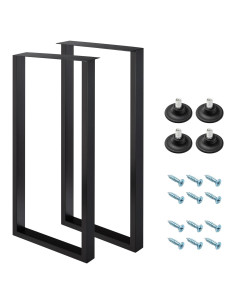 Patas de mesa ajustables WHUANGKAKA 45x101.6 cm negras - Juego de 2