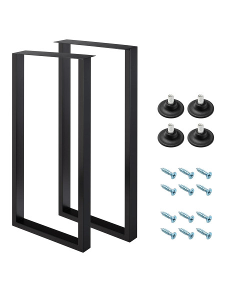 Patas de mesa ajustables WHUANGKAKA 45x101.6 cm negras - Juego de 2