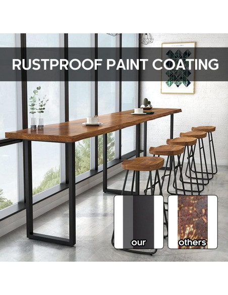 Patas de mesa ajustables WHUANGKAKA 45x101.6 cm negras - Juego de 2