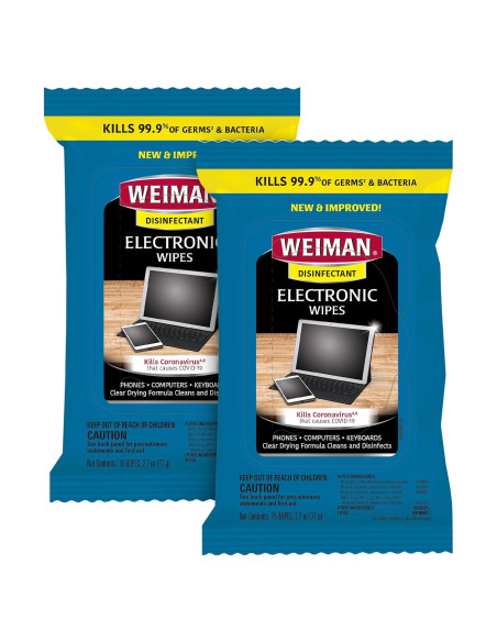 Toallitas Desinfectantes Weiman para Pantallas - Paquete de 2