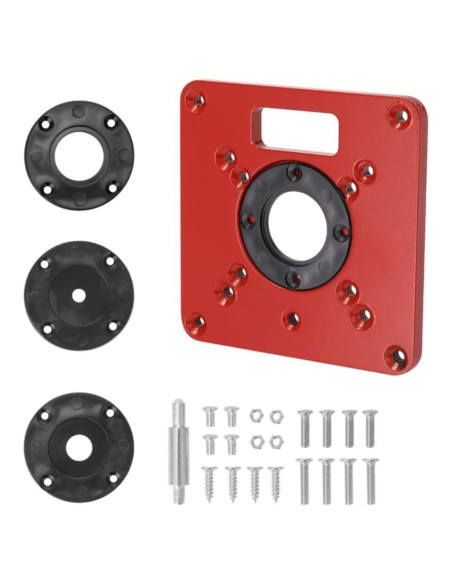 Placa de Inserción para Mesa de Router TopHomer - Aluminio Rojo