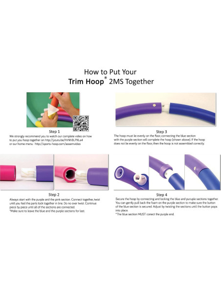 Hula Hoop Deportivo con Peso Sports Hoop Trim Hoop 2MS 1kg