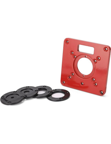 Placa de Inserción para Mesa de Router TopHomer - Aluminio Rojo
