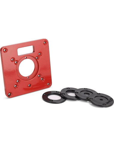 Placa de Inserción para Mesa de Router TopHomer - Aluminio Rojo