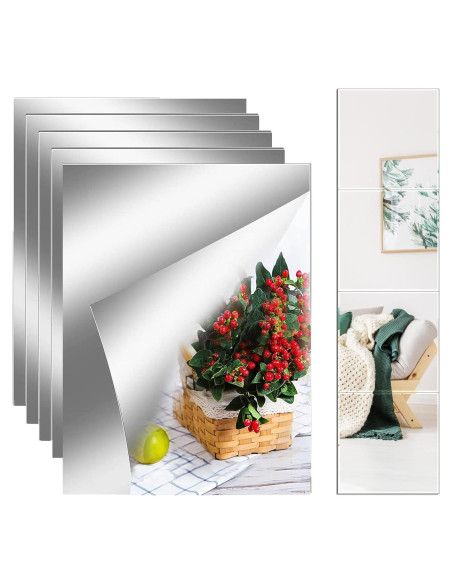 Espejos Acrílicos Autoadhesivos YVPSI 6 Pcs 20x15 cm