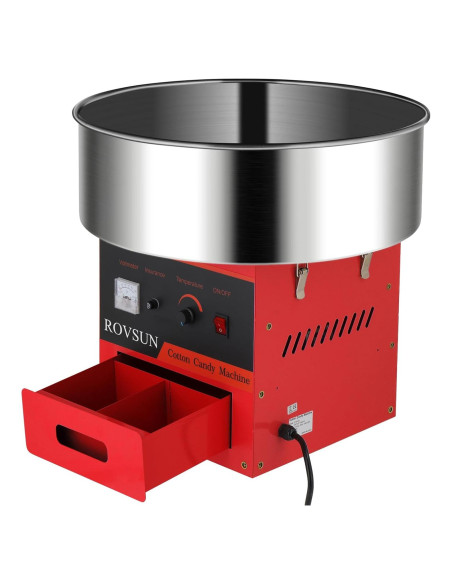 Máquina de Algodón de Azúcar Bonnlo 980W Roja con Tazón 53.3cm