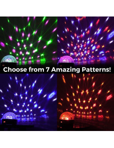 Bola de Disco LED NuLights 5" RGB Control DMX y Sonido 2