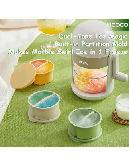 Trituradora de Hielo MCOCO Verde 0.75 kg con Tazón y Molde