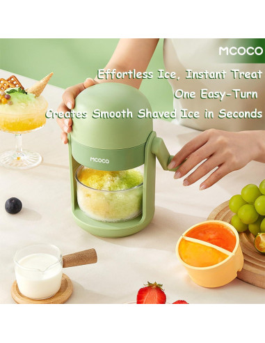 Trituradora de Hielo MCOCO Verde 0.75 kg con Tazón y Molde