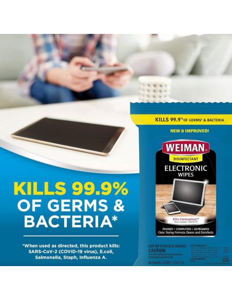 Toallitas Desinfectantes Weiman para Pantallas - Paquete de 2