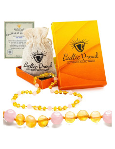 Collar de Ámbar Báltico Baltic Proud Unisex 31.75 cm - Calidad Premium