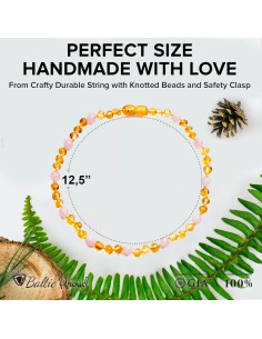 Collar de Ámbar Báltico Baltic Proud Unisex 31.75 cm - Calidad Premium 2