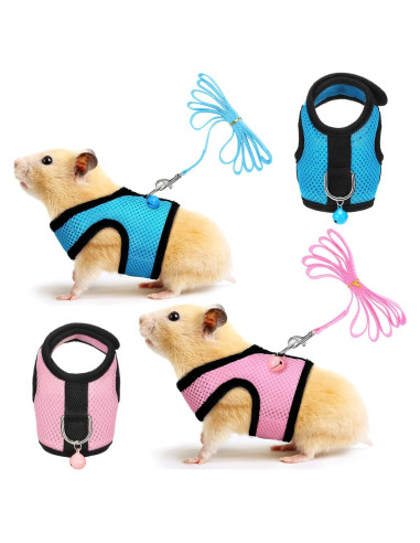 Arnés Suave para Cobayas SATINIOR con Correa y Campana XS