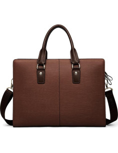 Maletín de Cuero BOSTANTEN para Abogados 39x6x30 cm Café 2