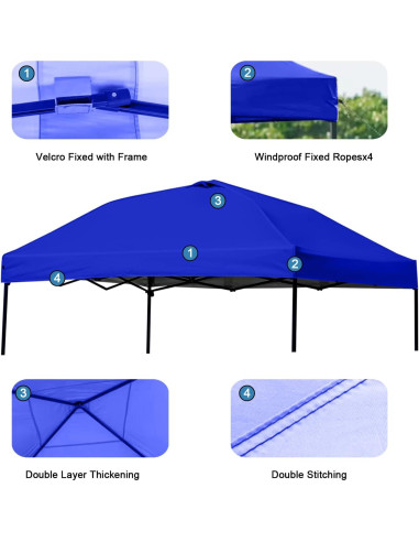 Cubierta de Reemplazo 10x10 ZONGTI Impermeable Azul