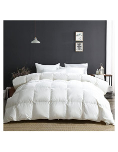 Edredón de Plumas de Pato APSMILE Twin 100% Algodón Orgánico