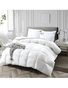 Edredón de Plumas de Pato APSMILE Twin 100% Algodón Orgánico 2