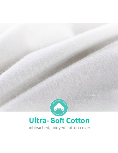 Edredón de Plumas de Pato APSMILE Twin 100% Algodón Orgánico