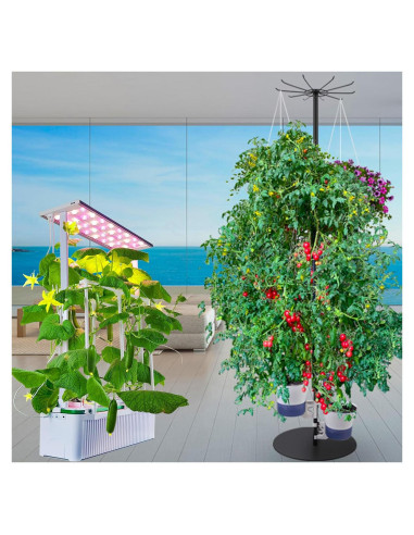 Kit Hidropónico Grande con Luz LED y Soporte Ajustable