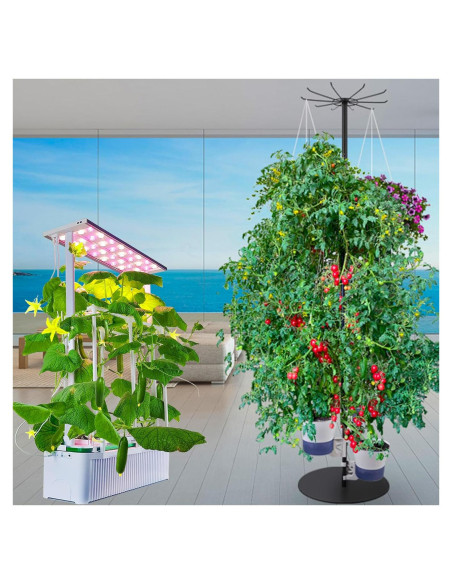 Kit Hidropónico Grande con Luz LED y Soporte Ajustable
