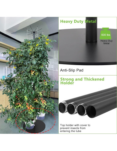 Kit Hidropónico Grande con Luz LED y Soporte Ajustable