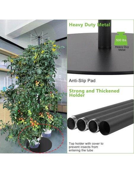 Kit Hidropónico Grande con Luz LED y Soporte Ajustable