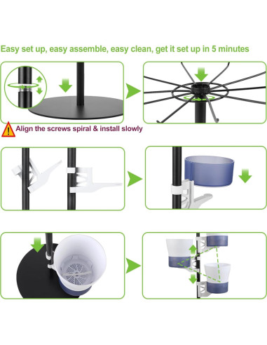 Kit Hidropónico Grande con Luz LED y Soporte Ajustable