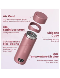 Hervidor Eléctrico Portátil OULONGER YGZK-500 500ml Acero Inoxidable 2