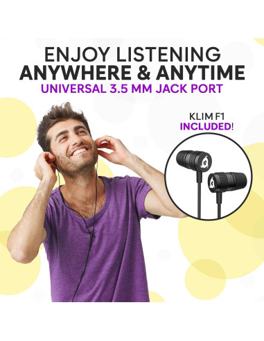 Reproductor de Cinta KLIM K8 Portátil con Radio AM/FM - Negro