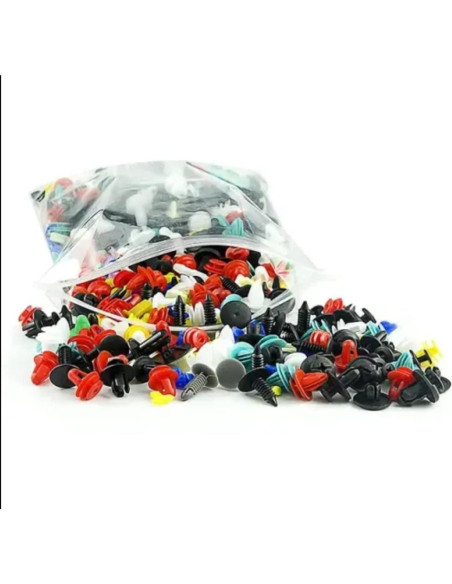 Kit de 500 Clips Universales para Automóviles Sandario - Sujetadores de Plástico para Parachoques y Paneles