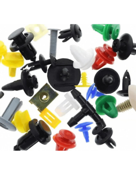 Kit de 500 Clips Universales para Automóviles Sandario - Sujetadores de Plástico para Parachoques y Paneles